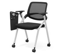 Baodiale Silla apilable for recepción de Invitados, Asiento Acolchado Suave y Plegable, Silla for conferencias, Comercial for formación, conferencias, aulas, seminarios, oficinas, Salas de reuniones