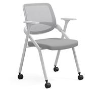 Baodiale Silla apilable for recepción de Invitados, Asiento y Respaldo Acolchados Plegables, Silla for conferencias, Comercial for Oficina, formación, Aula, Sala de reuniones, seminario