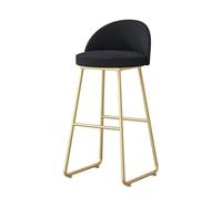 Baodiale Silla de Bar de Terciopelo, taburetes Modernos de Altura para Barra de Desayuno con Patas de Metal y reposapiés, cómoda Isla tapizada para Bar, Cocina y Comedor.