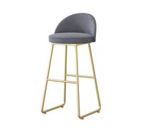 Baodiale Silla de Bar de Terciopelo, taburetes Modernos de Altura para Barra de Desayuno con Patas de Metal y reposapiés, cómoda Isla tapizada para Bar, Cocina y Comedor.