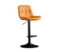 Baodiale Silla de Bar giratoria de 360°, cómoda Silla de Bar de Cuero con reposapiés, Altura Ajustable, tapizada, para Cocina, Isla, Comedor, cafetería.