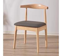 Baodiale Silla de Comedor tapizada en Piel sintética auténtica y Madera Maciza. Cómoda for Uso Diario en el hogar, la Oficina, la Sala de Espera o el Restaurante.(Darkgray)