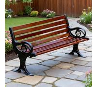 Baodiale Silla Larga al Aire Libre para Todo Clima, Banco de jardín 2-3 Persona Banco de Patio de Madera Maciza para jardín, Porche y Parque