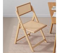 Baodiale Silla Plegable apilable de Metal - Cómoda Silla Plegable con Asientos de ratán de Resina - Sillas Plegables para Interior y Exterior para Eventos y comedores