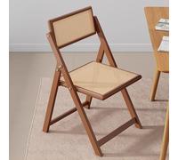 Baodiale Silla Plegable apilable de Metal - Cómoda Silla Plegable con Asientos de ratán de Resina - Sillas Plegables para Interior y Exterior para Eventos y comedores