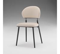 Baodiale Sillas de Comedor Modernas for Cocina. Cómoda Silla de Comedor con Patas y Respaldo de Metal, tapizada en Piel sintética. Ideal for cocinas domésticas y restaurantes.(Off-white1)