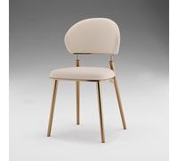 Baodiale Sillas de Comedor Modernas for Cocina. Cómoda Silla de Comedor con Patas y Respaldo de Metal, tapizada en Piel sintética. Ideal for cocinas domésticas y restaurantes.(Off-white2)