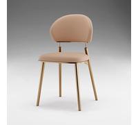 Baodiale Sillas de Comedor Modernas for Cocina. Cómoda Silla de Comedor con Patas y Respaldo de Metal, tapizada en Piel sintética. Ideal for cocinas domésticas y restaurantes.(Camel2)