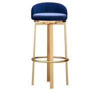 Baodiale Taburetes Altos de Bar giratorios de Terciopelo de 360° con Respaldo bajo y reposapiés Dorado, Juego de 1, taburetes Altos tapizados para Comedor, Bar, Cocina, Isla de Bar, 29,5 Pulgadas