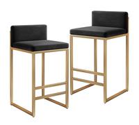 Baodiale Taburetes Altos de Bar industriales, sillas de Bar tapizadas portátiles con Respaldo y reposapiés, taburetes de Comedor Modernos y livianos de Altura