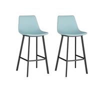 Baodiale Taburetes Altos de Bar Juego de 2 taburetes de Bar de Piel sintética Sillas de Bar para Desayuno Taburetes de mostrador Sillas de Isla de Cocina Taburetes de Bar