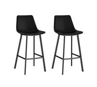 Baodiale Taburetes Altos de Bar Juego de 2 taburetes de Bar de Piel sintética Sillas de Bar para Desayuno Taburetes de mostrador Sillas de Isla de Cocina Taburetes de Bar