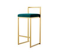 Baodiale Taburetes Altos de Bar Taburete de Bar con Respaldo y reposapiés Taburete de Bar de Cocina de Desayuno Asiento tapizado de Terciopelo Silla de Bar Patas de Metal Dorado Taburete Alto