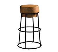 Baodiale Taburetes Altos de Bar Taburetes de Cocina Taburetes de Isla Taburetes de Comedor Redondos de Corcho con reposapiés Taburete Alto Retro Vintage para Desayuno y café para Cocina Pub, 65 cm