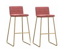 Baodiale Taburetes Altos de mostrador Taburete de Bar Taburete de Bar de mostrador Silla de Altura Simple con Respaldo Juego de 2, Patas de Metal Resistentes y reposapiés Taburete de Isla para Barra