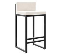 Baodiale Taburetes Altos de mostrador Taburetes Altos de Bar para mostrador de Cocina Taburetes de Bar Cuadrados Modernos Sillas de Isla tapizadas de Terciopelo - 1 Pieza Altura del Asiento de 75 cm