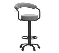 Baodiale Taburetes de Bar giratorios de Terciopelo con Respaldo capitoné y Base de Metal Ajustable for Isla de Cocina o Pub.