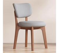 Baodiale Wooden Dining Chairs PU Leather Upholstered Kitchen Armless Chairs w/Backrest, Rubber Wood Frame, Mid-Century Accent Furniture for Dining Living Room(Grey2)