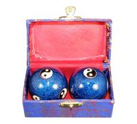 Baoding Balls - Enamel Chinese Exercise Balls | Iron Material With Six Fish Gossip Pattern, Meditation Hand Ball With Storage Box For Stress Relief Relaxation
