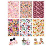 BAOFALI 12 hojas de papel de transferencia de flores para arcilla polimérica, 6 fondos diferentes, papel de transferencia de arcilla polimérica para bricolaje, arte, joyería, pendientes, 14 x 9 cm