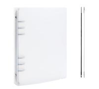 BAOFALI Funda para carpeta A5 de 6 anillas, PVC suave y transparente para cuaderno rellenable, superficie mate para almacenamiento de sellos y troqueles (transparente)