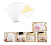 BAOFALI Juego de 50 hojas de papel de enmascarar para manualidades, hojas adhesivas reposicionables de baja adherencia, máscaras de papel para sellos y troqueles, pintura, manualidades, 14,8 x 21 cm