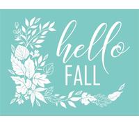 BAOFALI Plantillas temáticas de Hello Fall, 8.5 x 11 pulgadas, autoadhesivas, reutilizables, de malla de seda, para pintar sobre madera, lienzo, papel, tela, paredes, muebles, manualidades, decoración