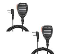 BAOFENG - 2 micrófonos de mano impermeables de 2 pines K 2 PTT para walkie talkie UV-5R BF-F8HP P15UV UV-5X BF-888S DM-1701 GMRS Ham Radio GM-5RH