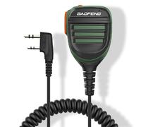 BAOFENG Altavoz de micrófono UV-5R SQ26 SQ27 Micrófono de mano a prueba de lluvia Actualización del micrófono BF original para GMRS Ham Radio 2Pin K Mic compatible con UV-82 UV-S9 BF-F8HP (verde