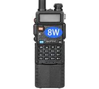 Baofeng BF UV-5R Triple 8/4/1 Watts Radio de Alta Potencia de Largo Alcance de Banda Dual (144MHz-146MHz VHF & 430MHz-440MHz UHF), Walkie Talkie Portátil con Batería de 3800mAh (Negro)