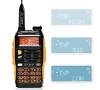 Baofeng GT-3TP Mark III portátil Dual Banda Radio UHF/VHF 144-146/430-440 MHz Radio Tri-Power 8 W/4 W/1 W Walkie Talkie con batería de 1800 mAh, Antena Larga, Cargador de automóvil para Adultos