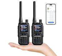 Baofeng GT-5R Mini Radio portátil de 5W de Doble Banda, Walkie Talkie UHF VHF Compacto con programación vía App BT, 999 Canales, Doble PTT, Carga USB-C, Receptor Airband/FM, Linterna, Pack de 2