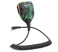 BAOFENG Micrófono de radio, micrófono de policía de hombro remoto UV-5R BF-F8HP 5RM UV-21R K5PLUS UV-17R TIDRADIO TD-H3 TD-H8 Quansheng UV-K5 walkie Talkie Micrófono de altavoz de mano (camuflaje x 1