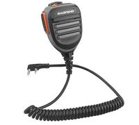 BAOFENG Micrófono de radio, micrófono de policía de hombro remoto UV-5R BF-F8HP 5RM UV-21R K5PLUS UV-17R TIDRADIO TD-H3 TD-H8 Quansheng UV-K5 walkie Talkie Micrófono de altavoz de mano (gris x 1