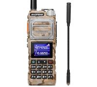 BAOFENG Radio UV-25, walkie-Talkie de Largo Alcance Tri-Power de 10 W, Receptor multibanda UHF/VHF/FM, batería de 5200 mAh, Antena táctica de Cuello de Cisne