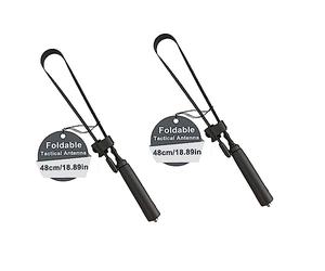 BAOFENG UV-5R Antena táctica plegable para GMRS Radio bidireccional 48cm/18.8 pulgadas Dual Band VHF UHF SMA-Female Largo Alcance Portátil Compatible con BF-F8HP UV-82HP UV-S9Plus (2 paquetes)