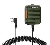 BAOFENG UV-5R Micrófono táctico altavoz volumen ajustable mano para GMRS Ham Radio BF-F8HP UV-82 BF-888S (verde oliva)