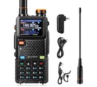 BAOFENG UV-5RM Plus GPS Walkie Talkie, 10W Radio bidireccional multibanda de Largo Alcance, 1,77 "Pantalla a Color, 2500 mAh batería, 640 Canales, 10 Zonas, para Aventura y conversación grupal