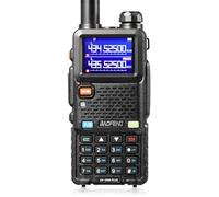 BAOFENG UV-5RM Plus Walkie Talkie multibanda para radioaficionado, Radio portátil Recargable con Largo Alcance, Copia de frecuencia, Banda aérea, batería de 2500 mAh