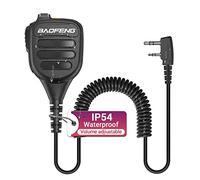 BaoFeng Walkie Talkie Altavoz Pesado de Mano BF-850 IP54 Impermeable Volumen Ajustable Micrófono, Micrófono de Hombro UV-5R BF-F8HP UV-S9 Plus BF-888S, Kenwood BTECH Retevis Radio bidireccional