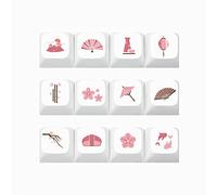 BaoFufc 12 teclas PBT XDA Profile DYE-SUB para teclado mecánico CherryMX Switch SK61 TKL87 108 teclas Xda Profile Keycaps Pbt