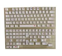 BaoFufc 134 teclas/set de teclas de perfil, patrón colorido, teclas de sublimación de tinta PBT originales para interruptores MX, juego de tapas de teclas PBT para interruptores MX y teclado mecánico