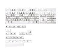 BaoFufc 135 teclas blancas PBT para teclado mecánico Gk61 K70, teclas de sublimación de tinte