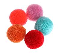 BaoFufc 5 juguetes para gatos, juguetes para masticar gatitos, bolas de felpa para gatos, perros, juguetes interactivos divertidos para mascotas para gatos, lana y tejer con brazo