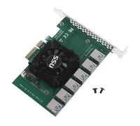 BaoFufc Adaptador PCI-E a PCI-E de 1 a 6 ranuras PCI-Express 4X a 16x USB 3.0 Tarjeta de minería especial Convertidor Pcie para minería 20Gbps Pcie 1 a 6 Pci Express 20gb a 6 puertos adaptador de