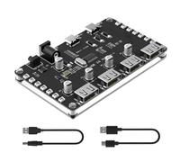 BaoFufc - Adaptadores USB HUB 2.0 de 4 puertos, divisor USB, multiples extensores con luz LED colorida 3528 para computadora y portátiles, uso doméstico