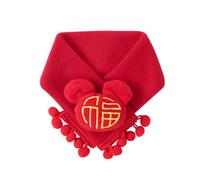 BaoFufc Bufanda gruesa para perro de Año Nuevo, color sólido, bufanda para mascotas, bufanda para gato, bufanda para perro, suministros de Navidad, accesorios para perros, pañuelo para mascotas,
