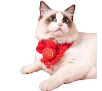 BaoFufc Bufanda gruesa para perro de Año Nuevo, color sólido, bufanda para mascotas, bufanda para gato, bufanda para perro, suministros de Navidad, accesorios para perros, pañuelo para mascotas,