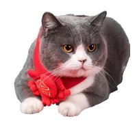 BaoFufc Bufanda gruesa para perro de Año Nuevo, color sólido, bufanda para mascotas, bufanda para gato, bufanda para perro, suministros de Navidad, accesorios para perros, pañuelo para mascotas,