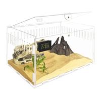 BaoFufc Caja de alimentación transparente para insectos, caja de alimentación para reptiles, hábitat acrílico para ciempiés, arañas, serpientes, caja de alimentación para reptiles